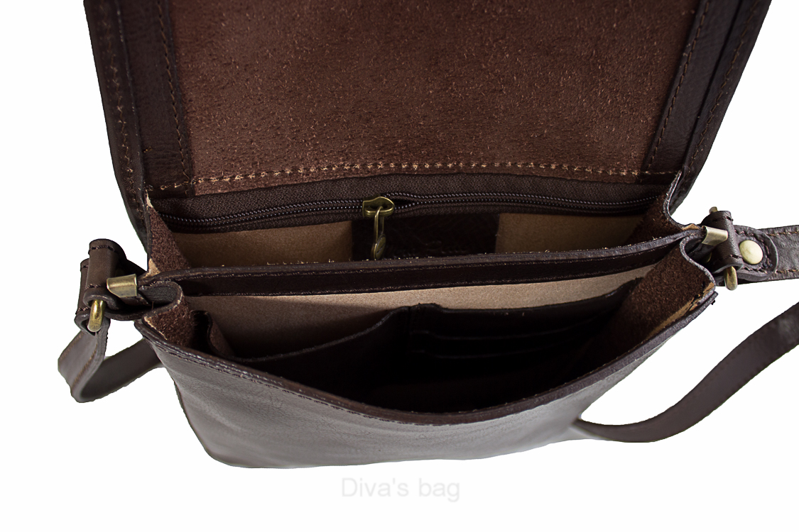 Milano Leather Messenger Bag, unisex