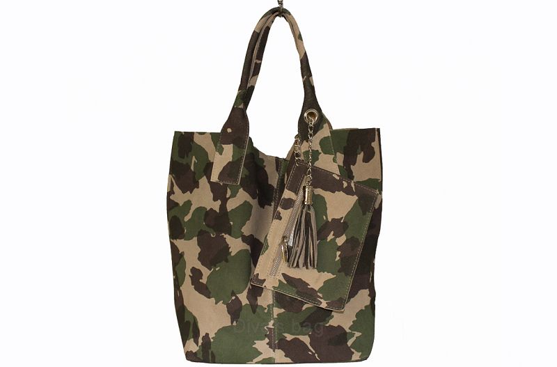 Arianna Militare - Genuine Leather Military Maxi Bag